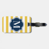 黄色のストライプ ラゲッジタグ (裏面横)