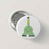 黄色のストライプ 缶バッジ (正面&裏面)