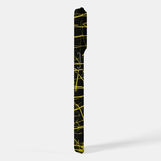 黄色のストリークスiphone 15 pro max case iPhoneケース (右側面)