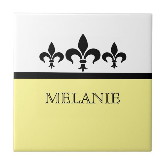 黄色のスワンキー（紋章の）フラ・ダ・リタイル タイル (正面)