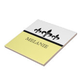 黄色のスワンキー（紋章の）フラ・ダ・リタイル タイル (側面)