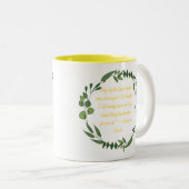 黄色のソファのトークマグ ツートーンマグカップ (正面右)