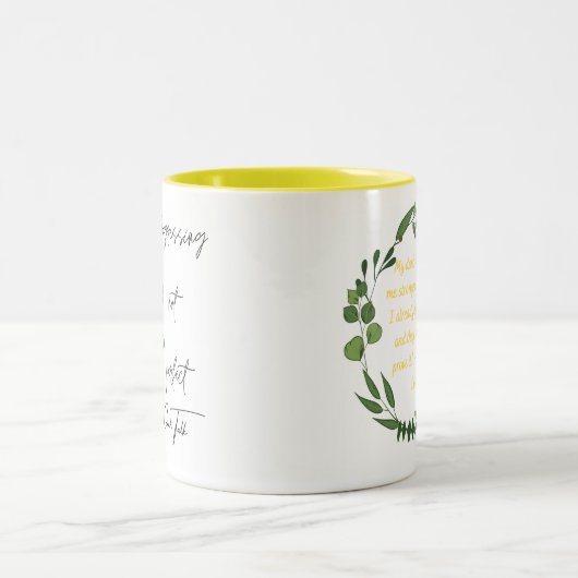 黄色のソファのトークマグ ツートーンマグカップ (中央)