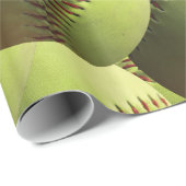 黄色のソフトボールをカバー ラッピングペーパー (ロールコーナー)