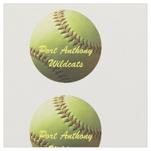 黄色のソフトボールチーム名 ファブリック (クローズアップ)