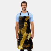 黄色のタイ染料スプラッシュ、水の色パターン。 エプロン (着用した状態)