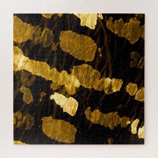 黄色のタイ染料スプラッシュ、水の色パターン。 ジグソーパズル (横)