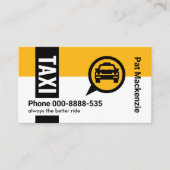 黄色のタクシレイヤの黒いタブ 名刺 (正面)