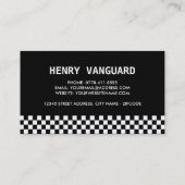 黄色のタクシーのタクシーのサインとストリップ 名刺 (裏面)