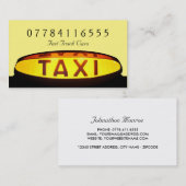 黄色のタクシーのタクシーの標識 名刺 (正面/裏面)