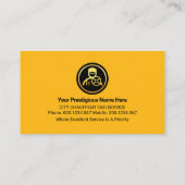 黄色のタクシーのチェックボックス 名刺 (裏面)