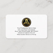 黄色のタクシーのチェックボックスCabドライバ 名刺 (裏面)