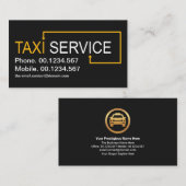 黄色のタクシーのルート矢印キャブドライバ 名刺 (正面/裏面)