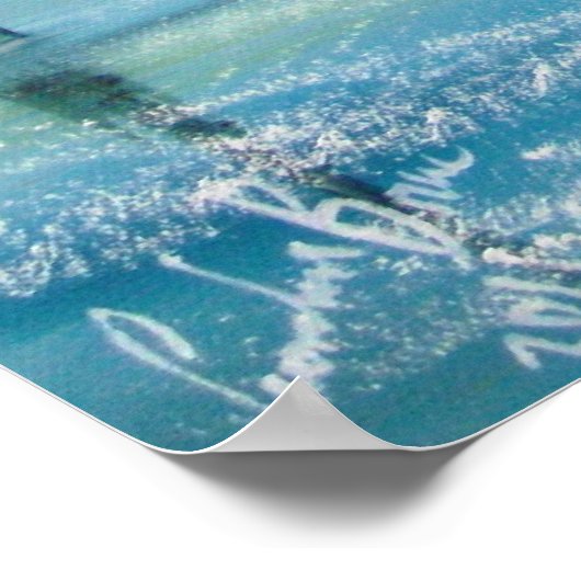 黄色のタクシー夫婦の雨の日ロマンチックなカップル ポスター (角)