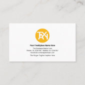 黄色のタクシー専用線の運転手 名刺 (裏面)