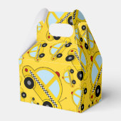 黄色のタクシー柄 フェイバーボックス (裏面サイド)