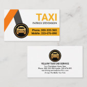 黄色のタクシー路線の運転手 名刺 (正面/裏面)