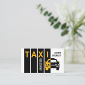 黄色のタクシー車のストライプ 名刺 (スタンド正面)