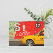 黄色のタクシー&グラフィティ、エクアドルのカード (スタンド正面)