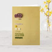 黄色のタルタルステーキのための原料 カード (黄色い花)