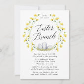 黄色のタンポポのイースターブランシュ 招待状 (正面)