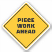 黄色のダイヤモンドロードSIGNピースが前方に機能 シール (正面)