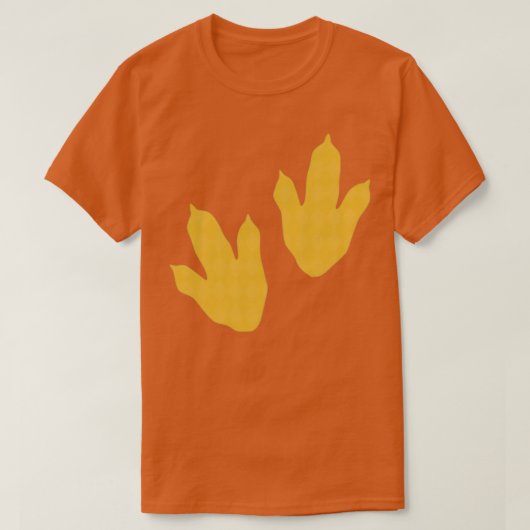 黄色のダイヤモンド恐竜の足跡 Tシャツ (デザイン正面)