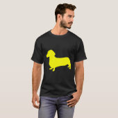 黄色のダシュントのシルエット Tシャツ (正面フル)
