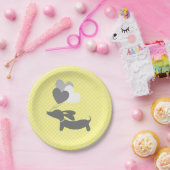 黄色のダシュントパーティープレートバルーン ペーパープレート (パーティー)