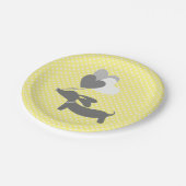 黄色のダシュントパーティープレートバルーン ペーパープレート (アングル)