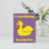 黄色のダックのポストカード ポストカード (スタンド正面)