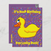 黄色のダックのポストカード ポストカード (正面/裏面)