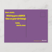 黄色のダックのポストカード ポストカード (裏面)