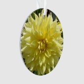 黄色のダリアを持つアクリルオーナメント オーナメント (正面)