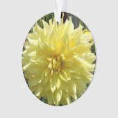 黄色のダリアを持つアクリルオーナメント オーナメント (正面)