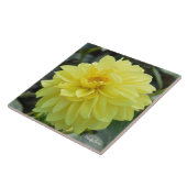 黄色のダリアを持つセラミックタイル タイル (側面)