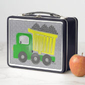 黄色のダンプトラックの作業車 メタルランチボックス (インサイチュ)