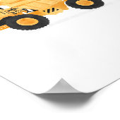 黄色のダンプトラック 子供の建設車両 装飾 ポスター (角)