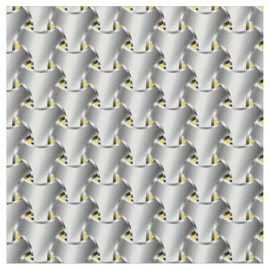 黄色のチェーン・メール ファブリック (クローズアップ)