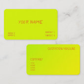 黄色のチャートルーズカジュアル- 名刺 (正面/裏面)