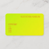 黄色のチャートルーズカジュアル- 名刺 (裏面)