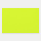 黄色のチャートレ無地のウス ラッピングペーパーシート (正面)