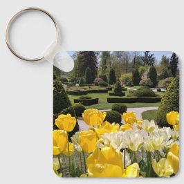 黄色のチューリップからArboretum Volcji Potok Slovenia キーホルダー