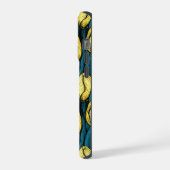 黄色のチューリップと青葉い iPhoneケース (左側面)