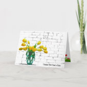 黄色のチューリップをブリックマザーズのデイカード カード (正面)