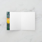 黄色のチューリップカード サンキューカード (内部)