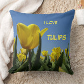 黄色のチューリップフィールド顧客。文字装飾用クッション クッション (ブランケット)
