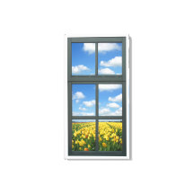 黄色のチューリップフェイク窓ビュー