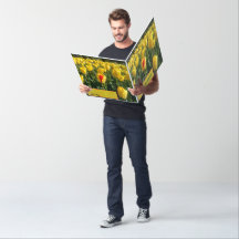 黄色のチューリップ大きいグリーティングカード