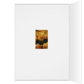 黄色のチューリップ空白のカード (内側 (左))